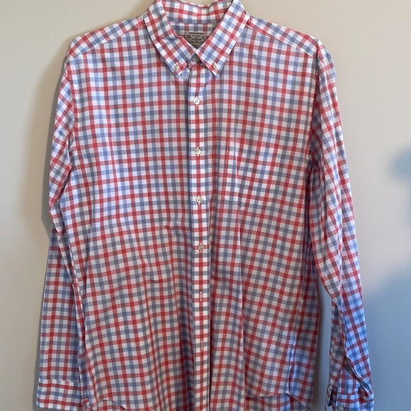 Set of 2 Mens J Crew Summer Plaid and Light weight button shirt size Large - Picture 3 of 3